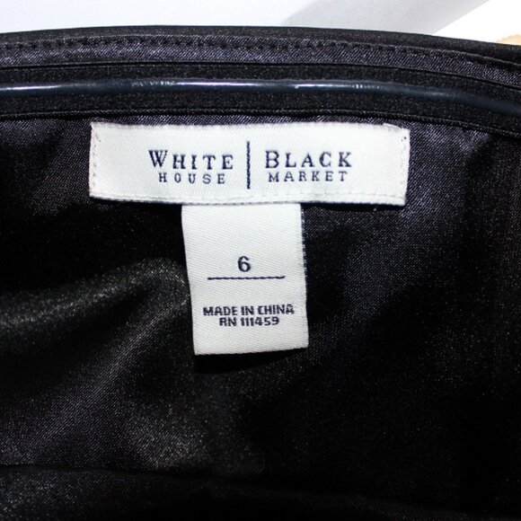 Dress, black strapless, side zip, White House Black Market, size 6 - Picture 7 of 7